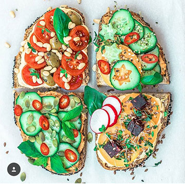 letní fotografické nápady pro instagramový sendvič