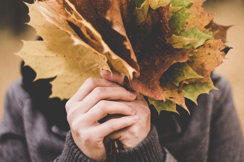 podzimní fotografické nápady pro instagram banda listů